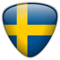Sweden Flag Glossy Button N4