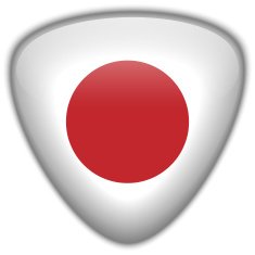 Japan Flag glossy button N2