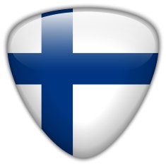 Finland Flag Glossy Button N4