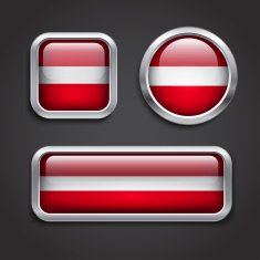 Latvia flag glass buttons