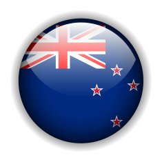 Flag of New Zealand button vector