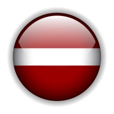 Flag of Latvia button vector