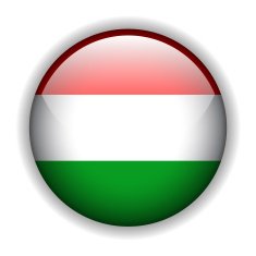Flag of Hungary button vector