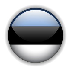 Flag of Estonia button vector