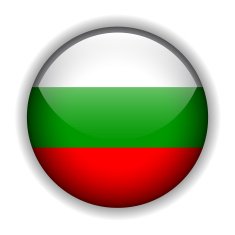 Flag of Bulgaria button vector