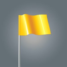 3d yellow flag