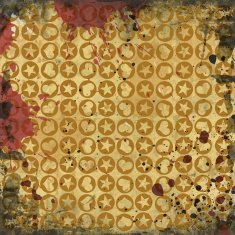 abstract background with hearts and stars in circles N3