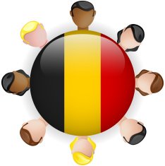 Belgium Flag Button Teamwork People Group