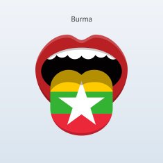 Burma language Abstract human tongue N2