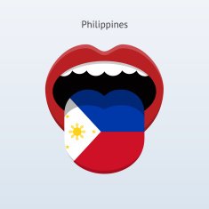 Philippines language Abstract human tongue N2