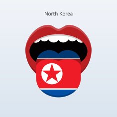 North Korea language Abstract human tongue N2