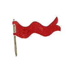 retro cartoon flapping flag N2