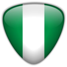 Nigeria Flag Glossy Button N5