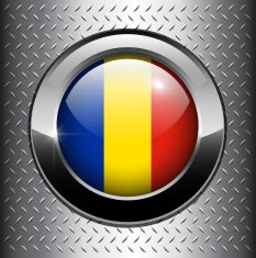 Flag of Romania button