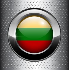 Lithuania flag button N2
