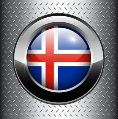 Flag of Iceland button