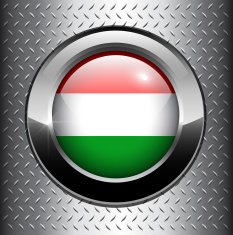 Flag of Hungary button