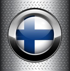 Finland flag button N3