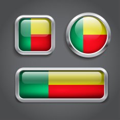 Benin flag buttons