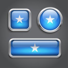 Somalia flag glass buttons
