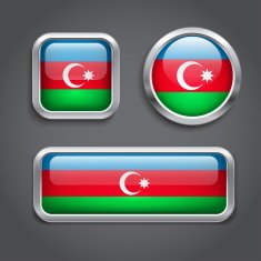 Azerbaijan flag buttons