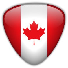 Canada Flag Glossy Button N4