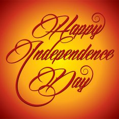 Creative calligraphy of text Happy Independence Day