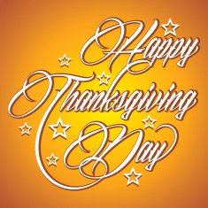 Creative calligraphy of text Happy Thanksgiving Day
