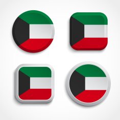 Kuwait flag buttons