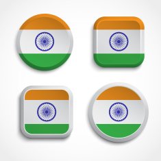 India flag buttons
