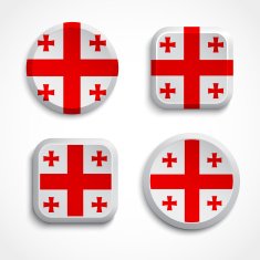 Georgia flag buttons