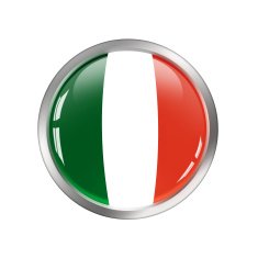 National Flag of italy button