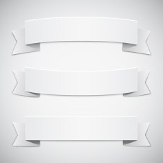 White Banners and Ribbons