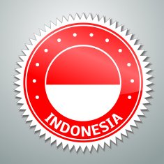 Indonesian flag label