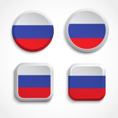 Russia flag buttons