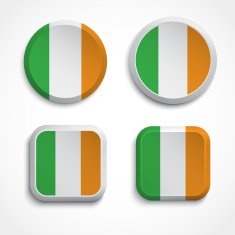 Ireland flag buttons