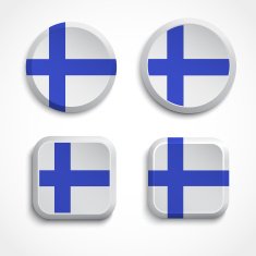 Finland flag buttons
