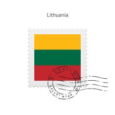 Lithuania Flag Postage Stamp