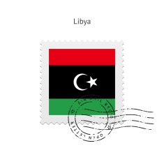Libya Flag Postage Stamp