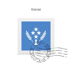 Kosrae Flag Postage Stamp