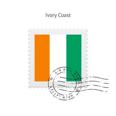 Ivory Coast Flag Postage Stamp