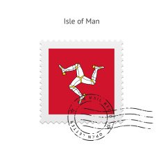 Isle of Man Flag Postage Stamp
