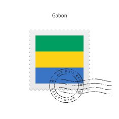 Gabon Flag Postage Stamp