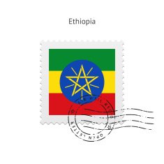 Ethiopia Flag Postage Stamp