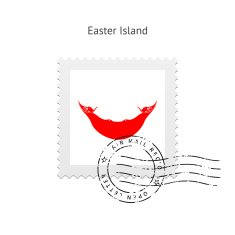 Easter Island Flag Postage Stamp