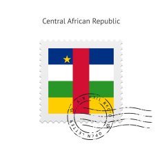Central African Republic Flag Postage Stamp