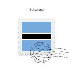 Botswana Flag Postage Stamp