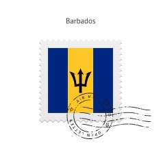 Barbados Flag Postage Stamp