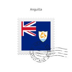 Anguilla Flag Postage Stamp