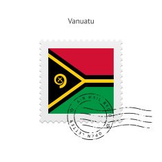 Vanuatu Flag Postage Stamp